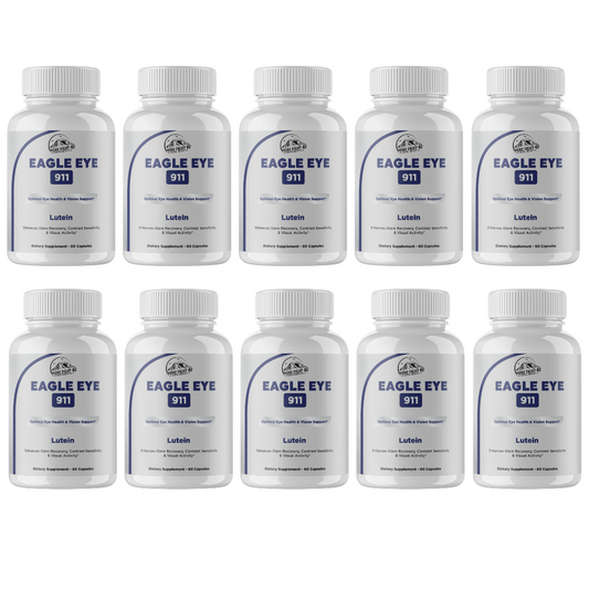 Eagle Eye 911 Optimal Eye Health & Vision Support 10 Bottles 600 Capsules