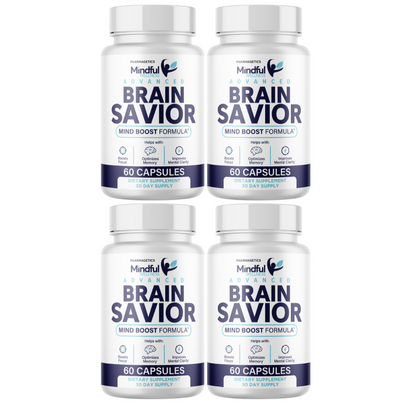 Mindful Wellness Brain Savior - Mind Boost Formula Capsules 4 Bottles 240 Caps