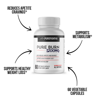 Pure Burn 1200mg Dietary Supplement - 10 Bottles 600 Capsules