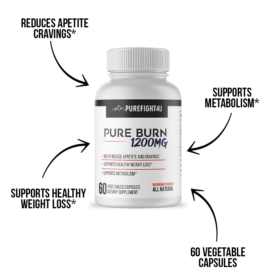 Pure Burn 1200mg Dietary Supplement - 4 Bottles 240 Capsules