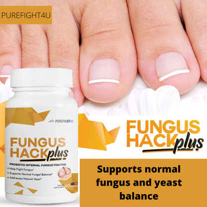 Fungus Hack Plus Probiotic Internal Fungus Fighter- Antifungal Nail Pill,60 Caps