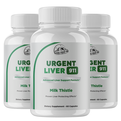 Urgent Liver 911 Advanced Liver Support Formula 3 Bottles 180 Capsules