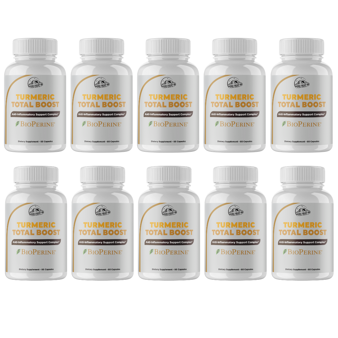 Turmeric Total Boost Anti-Inflammatory Support Complex 10 Bottles 600 Capsules