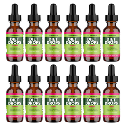 Diet Drops 200 MG Dietary Supplement  1 FL. OZ 12 Bottles