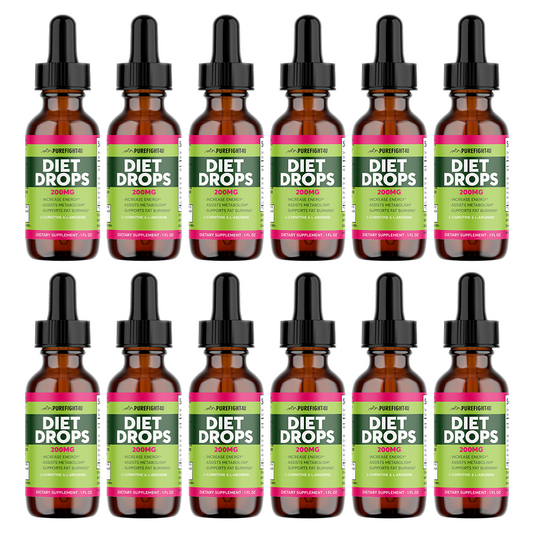 Diet Drops 200 MG Dietary Supplement  1 FL. OZ 12 Bottles