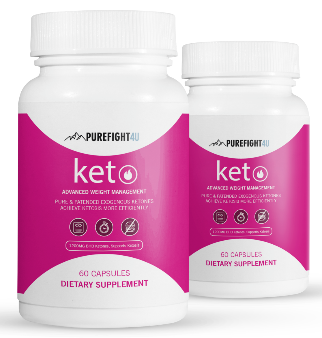 Keto Advanced Weight Management Formula - 2 Bottles 120 Capsules