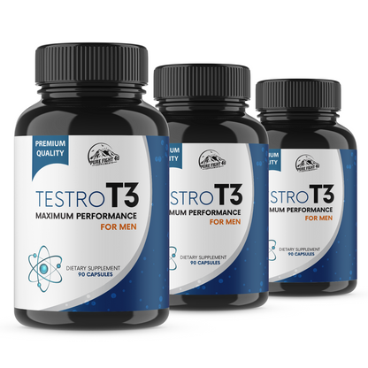 Testro T3 Pills Maximum Performance for Men - 3 Bottles 270 Capsules