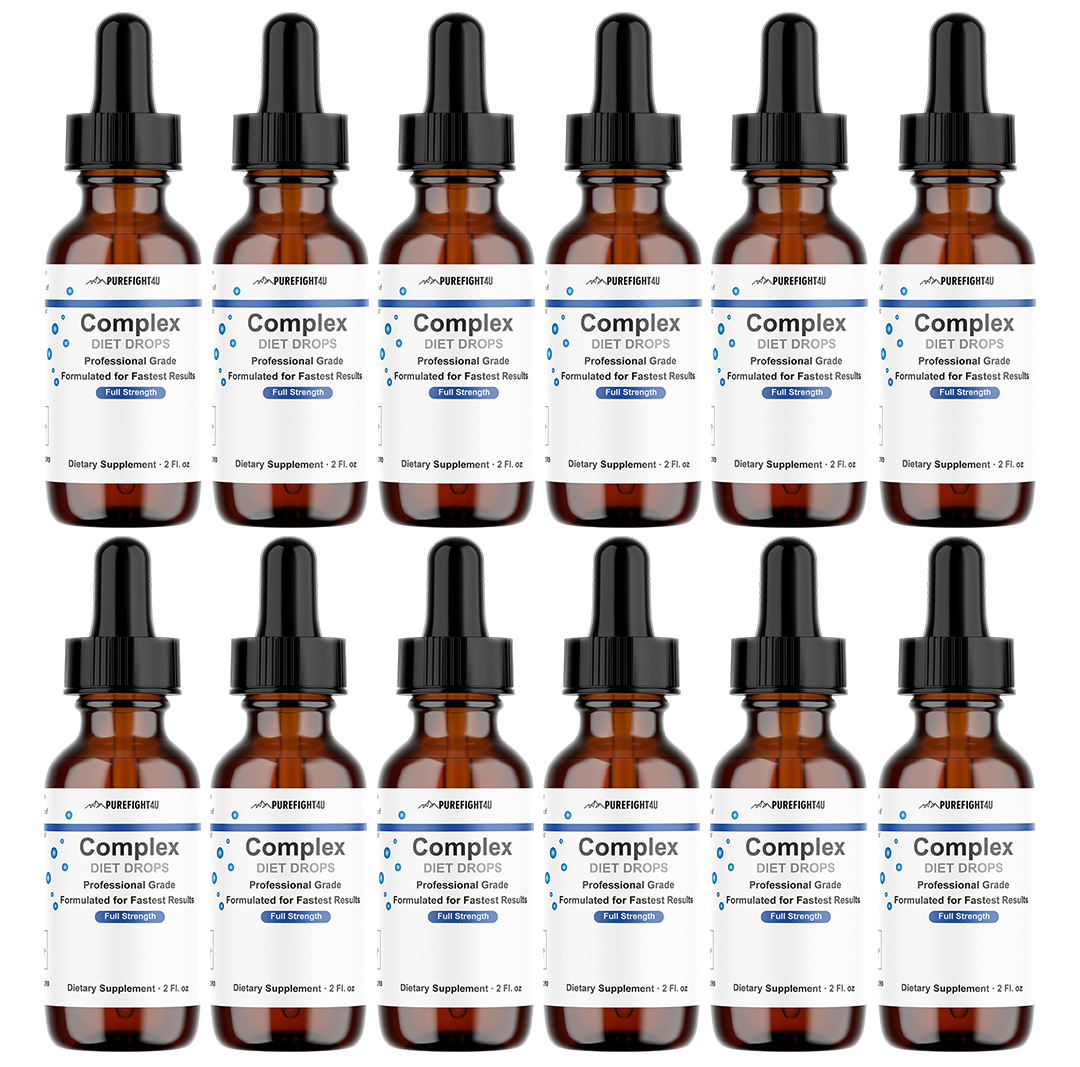 Complex Diet Drops – Natural Weight Management Drops Unisex 2 oz - 12 Bottles