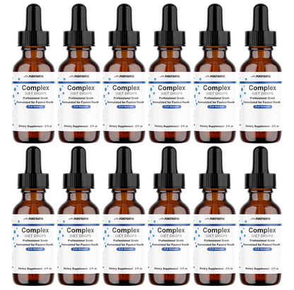 Complex Diet Drops – Natural Weight Management Drops Unisex 2 oz - 12 Bottles