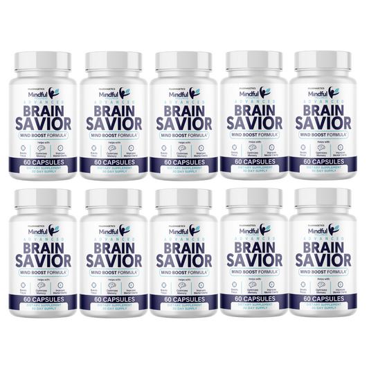 Mindful Wellness Brain Savior - Mind Boost Formula Capsules 10 Bottles 600 Caps