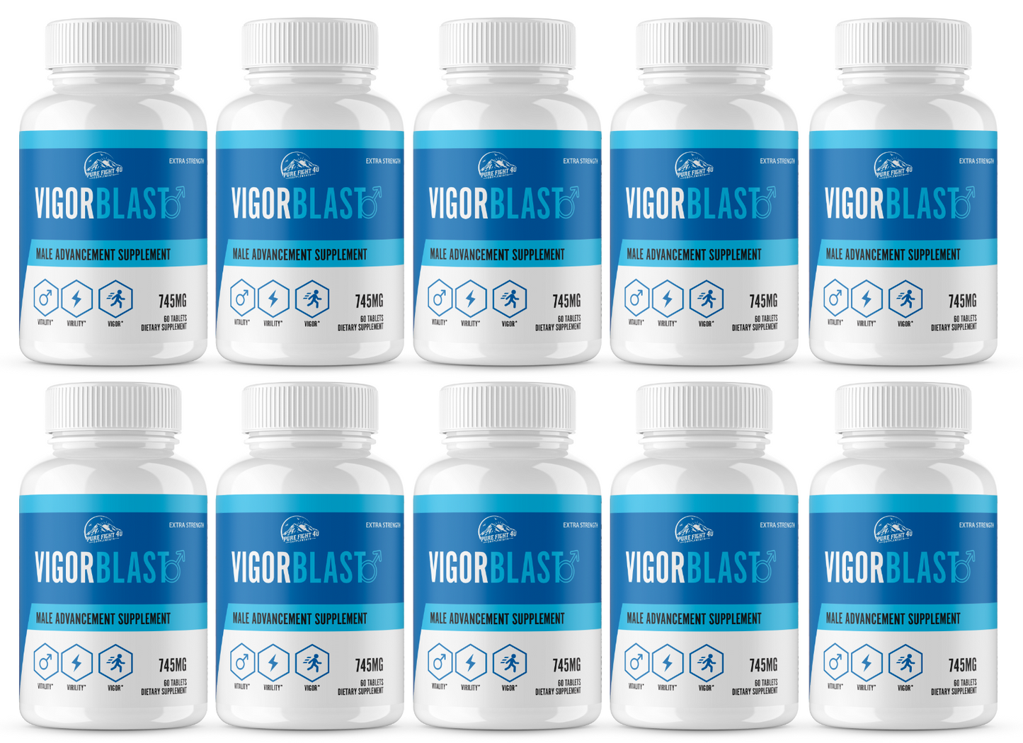 Vigor Blast Male Advancement Supplement 10 Bottles 600 Tablets