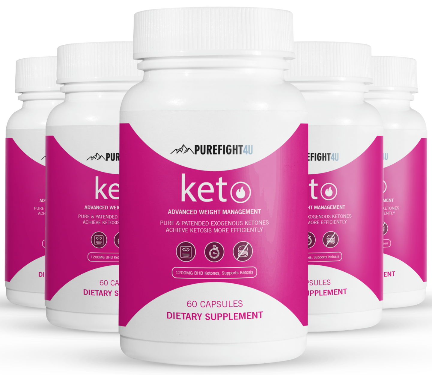 Keto Advanced Weight Management Formula - 5 Bottles 300 Capsules