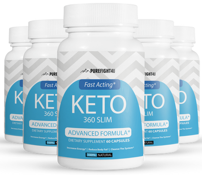 Keto 360 Slim Fast Acting Advanced Formula - 5 Bottles 300 Capsules