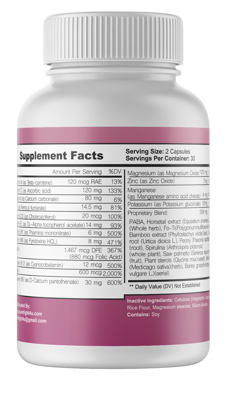 Divine Locks Complex Advanced Unique Hair Growth Vitamins-4 Bottles 240 Capsules