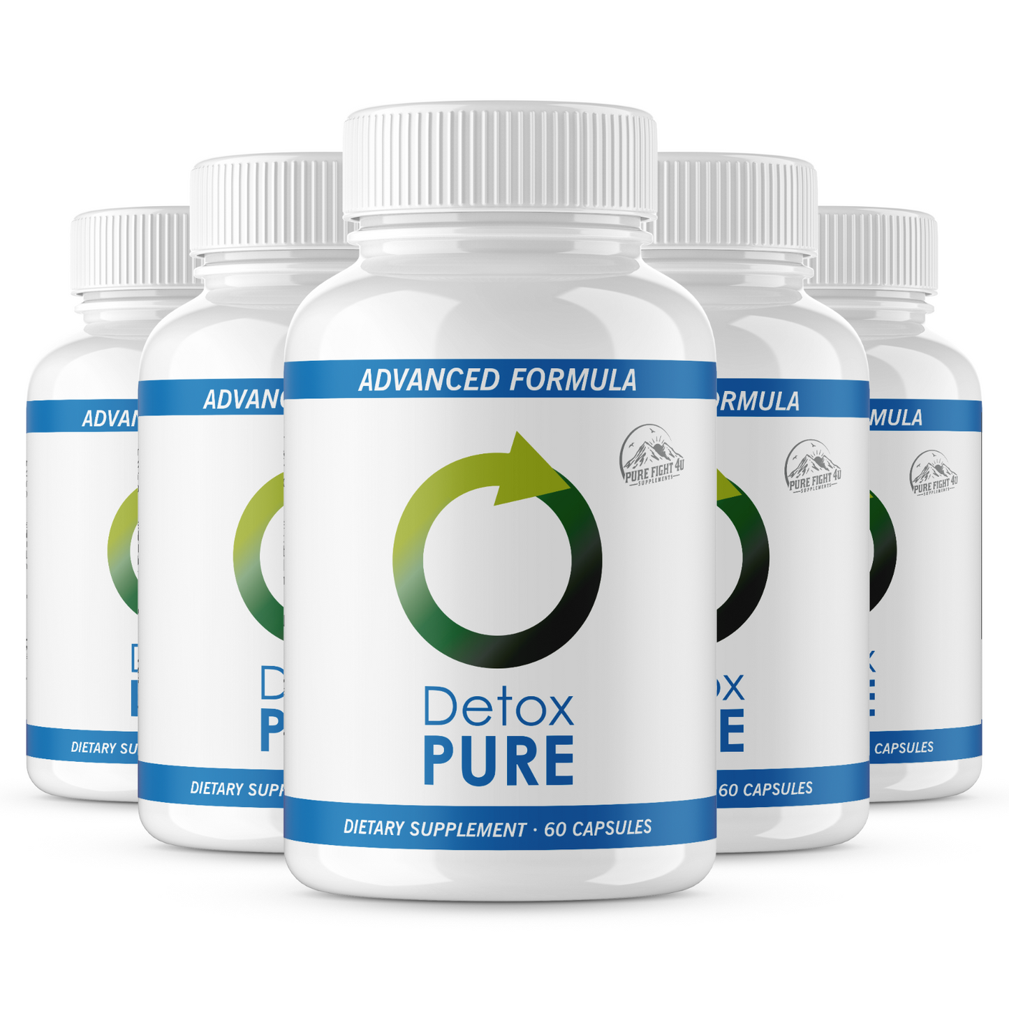 Detox Pure Advanced Formula Dietary Supplement - 5 Bottles 300 Capsules