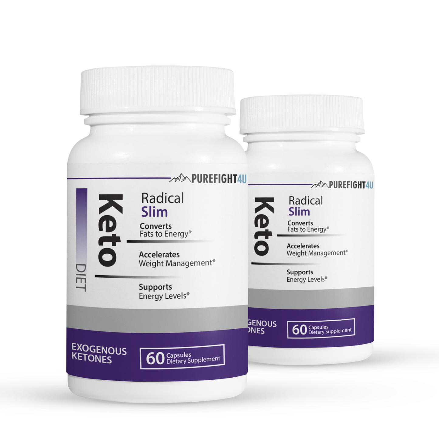 Keto Diet Radical Slime Exogenous Ketones 2 Bottles 120 Capsules