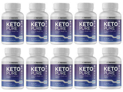 Keto Pure Ketogenic Weight Loss Support - 10 Bottles 600 Capsules