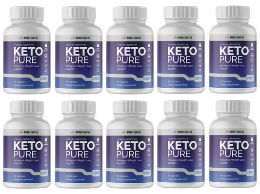 Keto Pure Ketogenic Weight Loss Support - 10 Bottles 600 Capsules