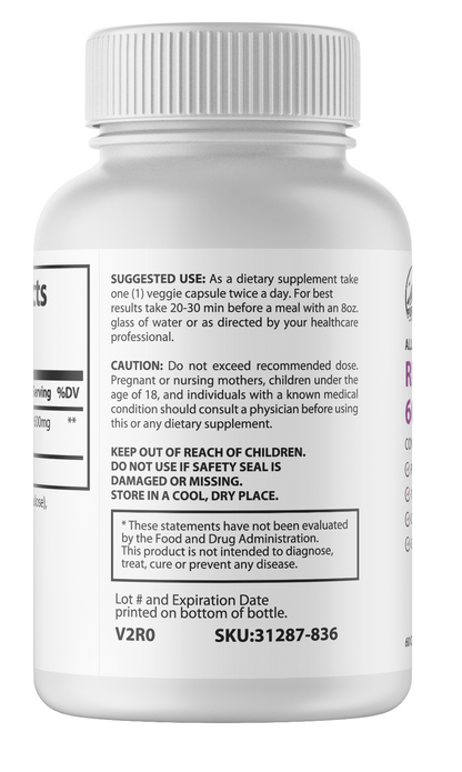 Resveratrol 600mg Dietary Supplement - 10 Bottles 600 Capsules