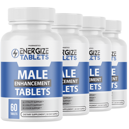 Energize Male Tablets, Tablets to Support Vitality and Virility - 4 Bottles