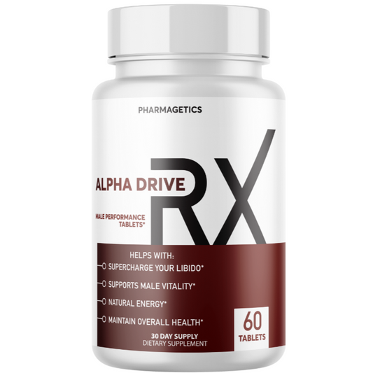 Alpha Drive RX Male Health Tablets to Boost Energy and Intimate Performance 60ct