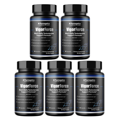 Vigor Force - Men's Enhance Support - 5 Bottles 450 Capsules