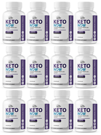 Keto Now Ketogenic Weight Loss Support - 12 Bottles 720 Capsules