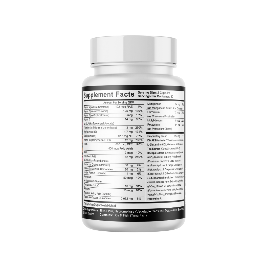 IQ Blast Pro Brain Supplement 30 Day Supply 60 Capsules