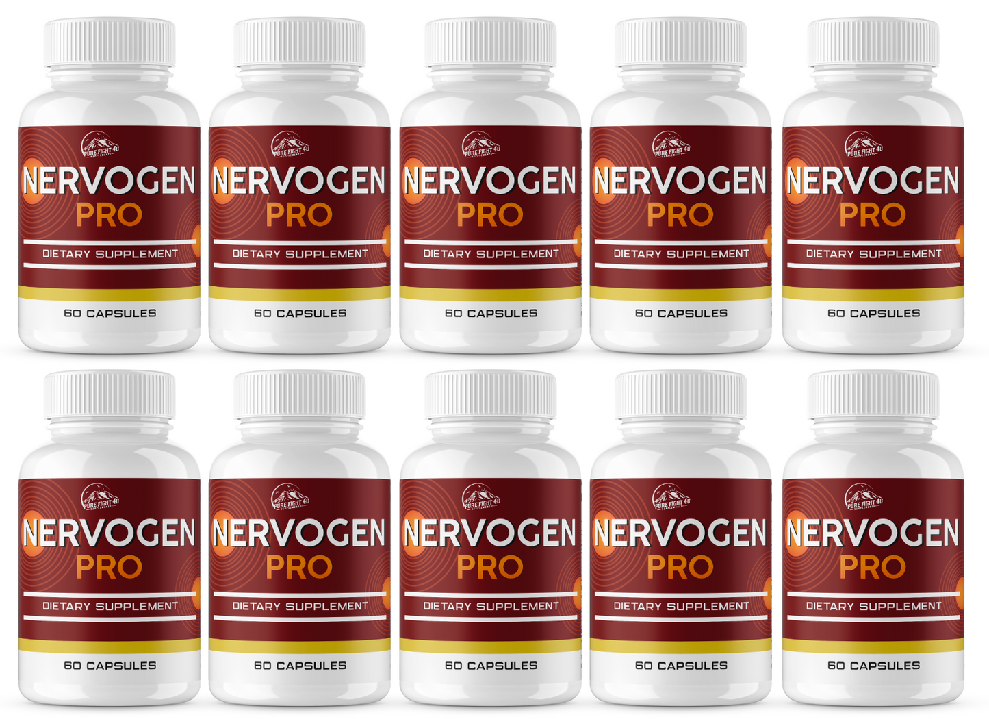 Nervogen Pro Dietary Supplement - 10 Bottles 600 Capsules