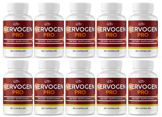 Nervogen Pro Dietary Supplement - 10 Bottles 600 Capsules