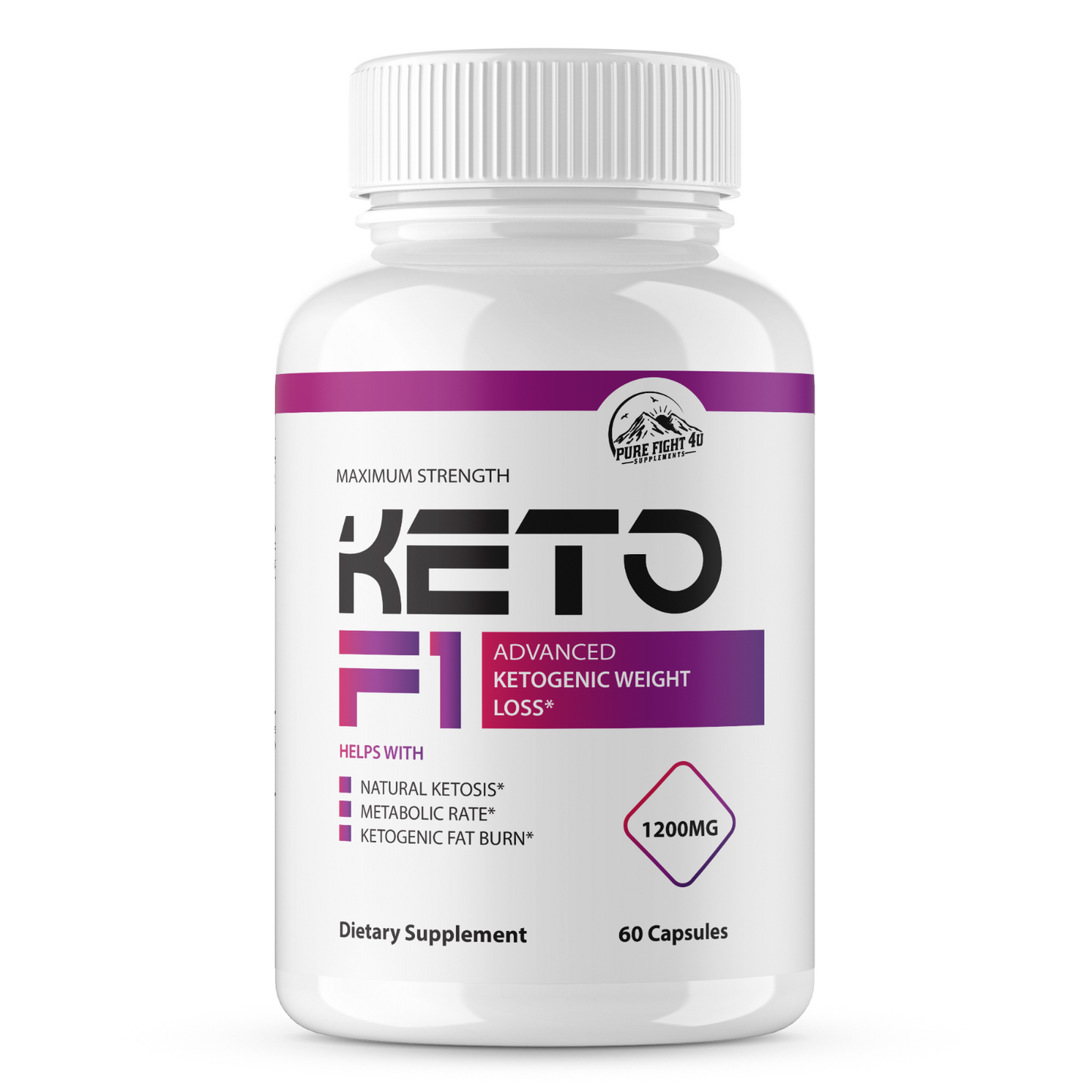 Keto F1 Pills Advanced Ketogenic Weight Loss - 4 Bottles 240 Capsules