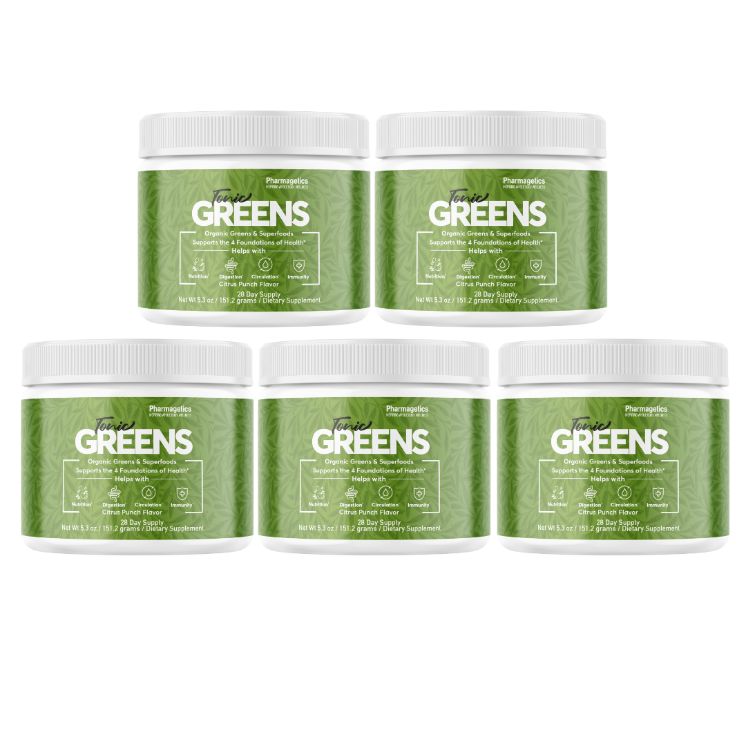 Tonic Greens Supplement Powder - Dietary Supplement 28 Servings 5 Bottles