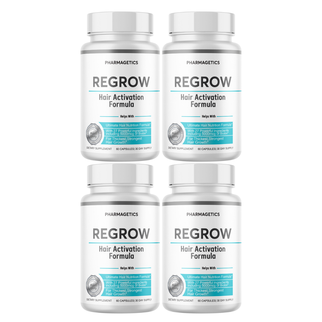 Regrow Hair Activation Formula - 4 Bottles 240 Capsules