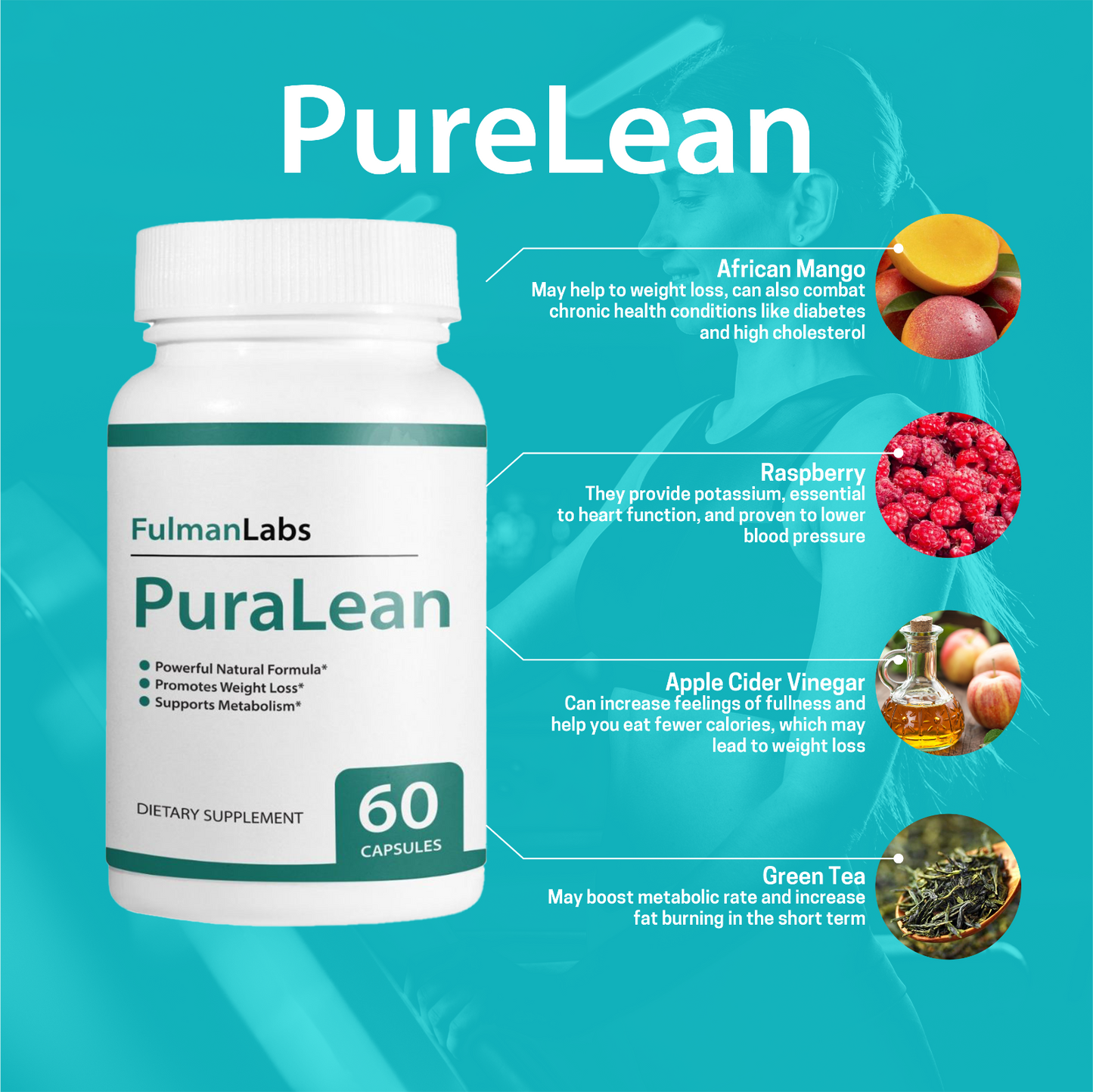 Official PuraLean Pills, Advanced Formula 12 Bottles 720 Capsules