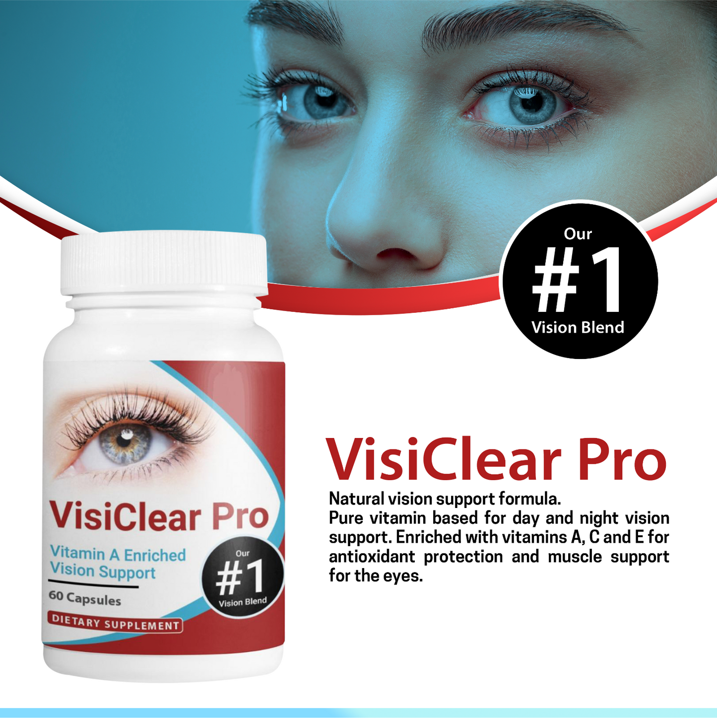 9 Bottles VisiClear Pro Advanced Eye Health Formula 60 Capsules x 9