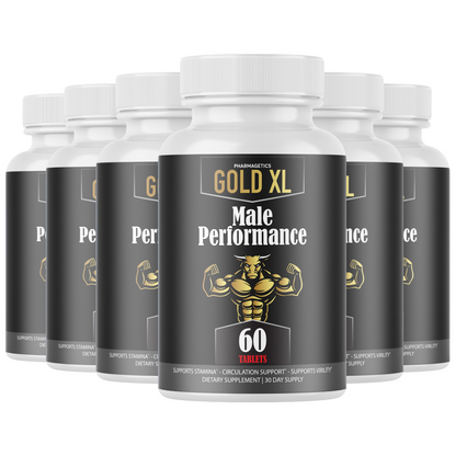 Gold XL for Men, GoldXL Enhancement Pills for Advanced Performance- 6 Bottles