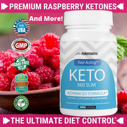 Keto 360 Slim Fast Acting Advanced Formula - 12 Bottles 720 Capsules