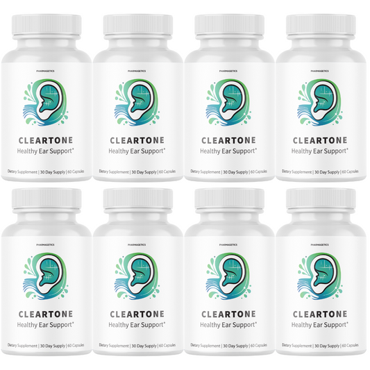 Cleartone Hearing Relief Capsules, Pills for Tinnitus Support -  8 Bottles