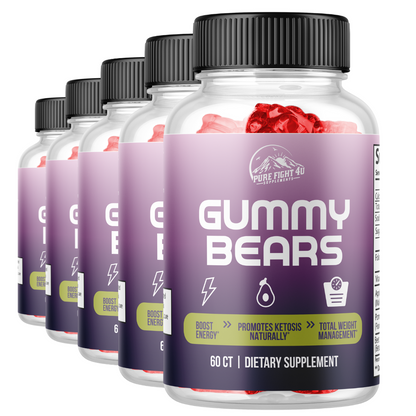 Gummy Bears Boost Weight Loss & Health Support 5 Bottles 300 Gummies