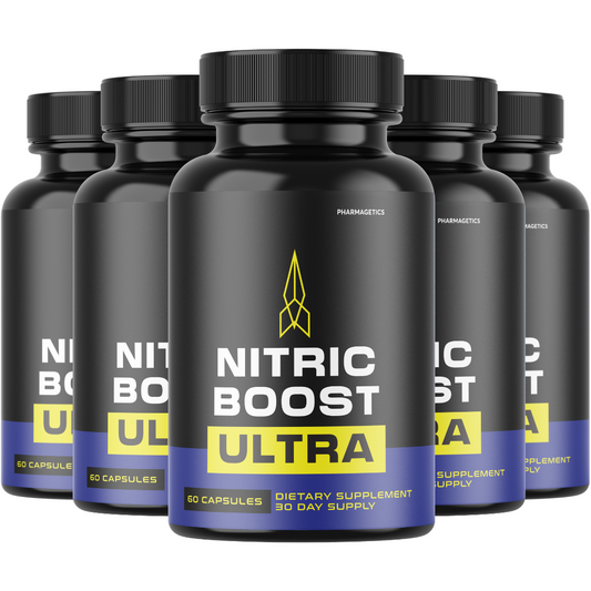 Nitric Boost Ultra For Men ED Organic Charge Supplement - 5 Bottles