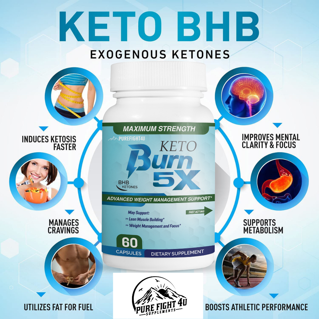 Keto Burn 5x Pills Advanced Weight Management Support 10 Bottles 600 Capsules