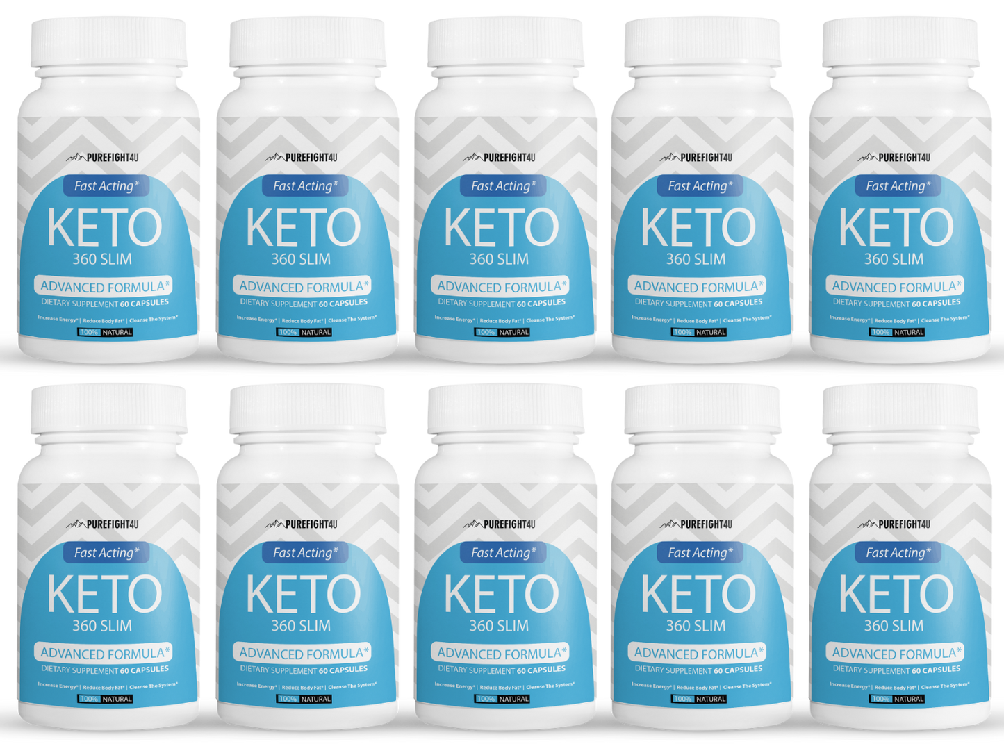 Keto 360 Slim Fast Acting Advanced Formula - 12 Bottles 720 Capsules