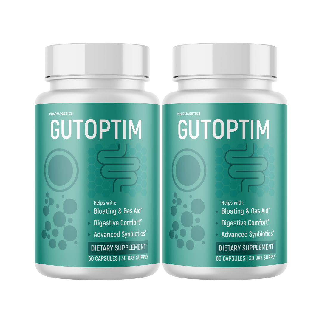 Gutoptim Advanced Gut Health Support Digestion & Bloating 2 Bottles 120 Capsules