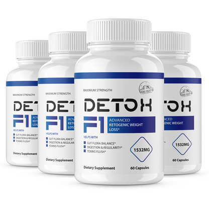 Detox F1 1532MG Advanced Ketogenic Weigh Loss - 4 Bottles 240 Capsules