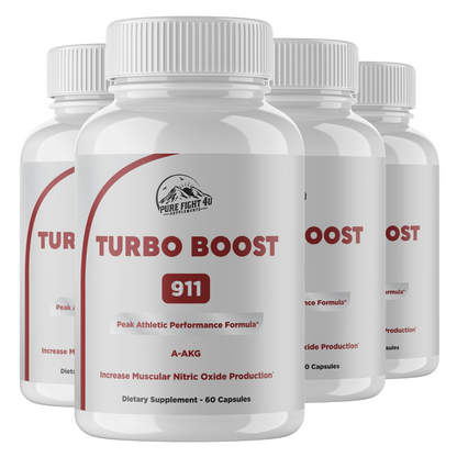 Turbo Boost 911 Peak Athletic Performance Formula 4 Bottles 240 Capsules