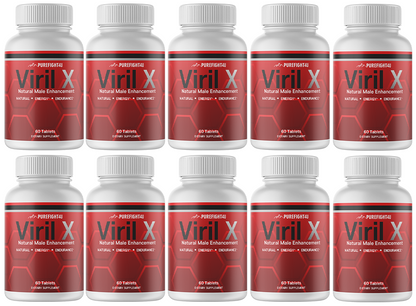 Viril X Dietary Supplement, Natural Male Enhancement, 10 Bottles 600 Tablets