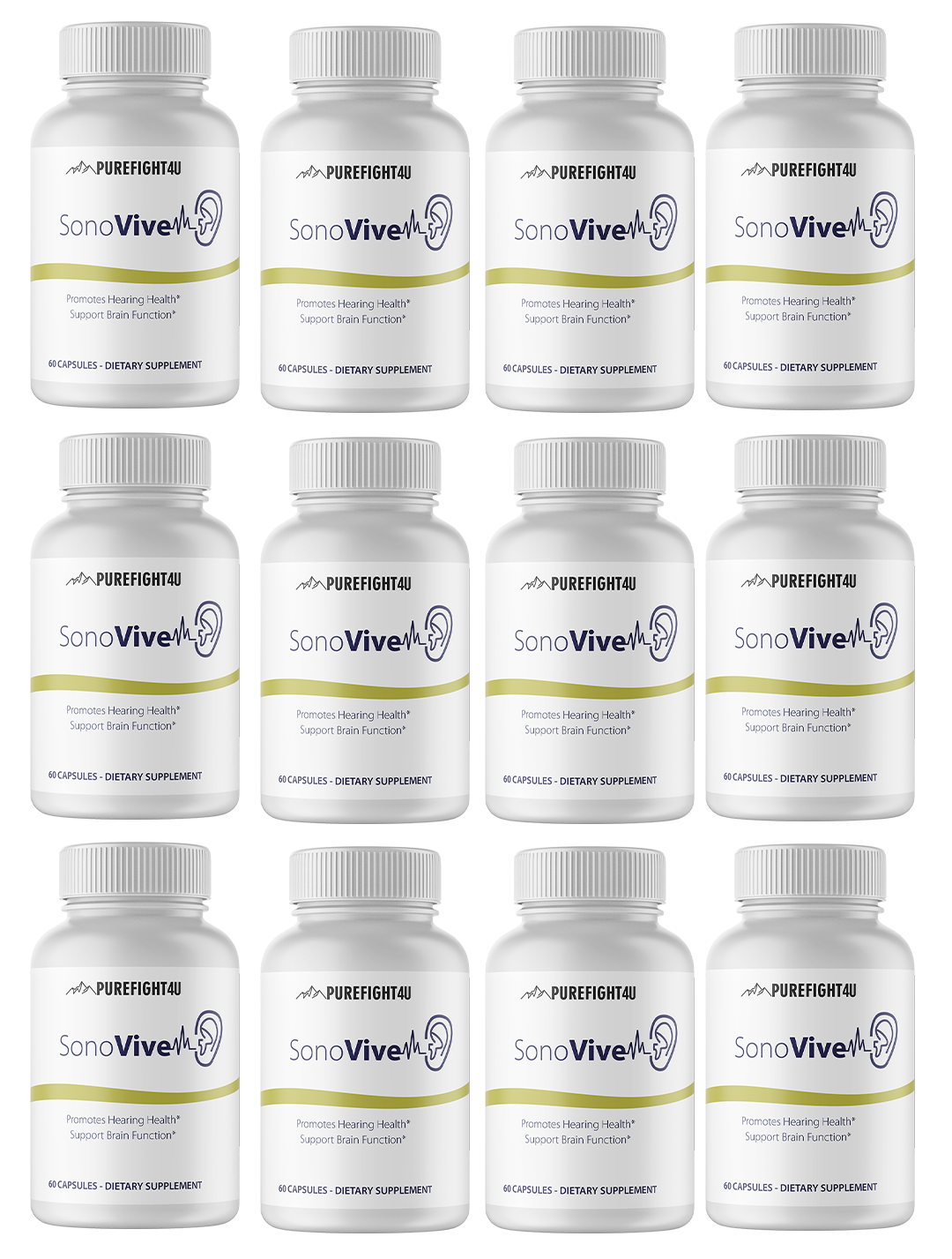 Sonovive Capsules Hearing Supplement 12 Bottles 720 Capsules