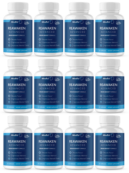 Reawaken Advanced Brain Boost Formula 12 Bottles 720 Capsules