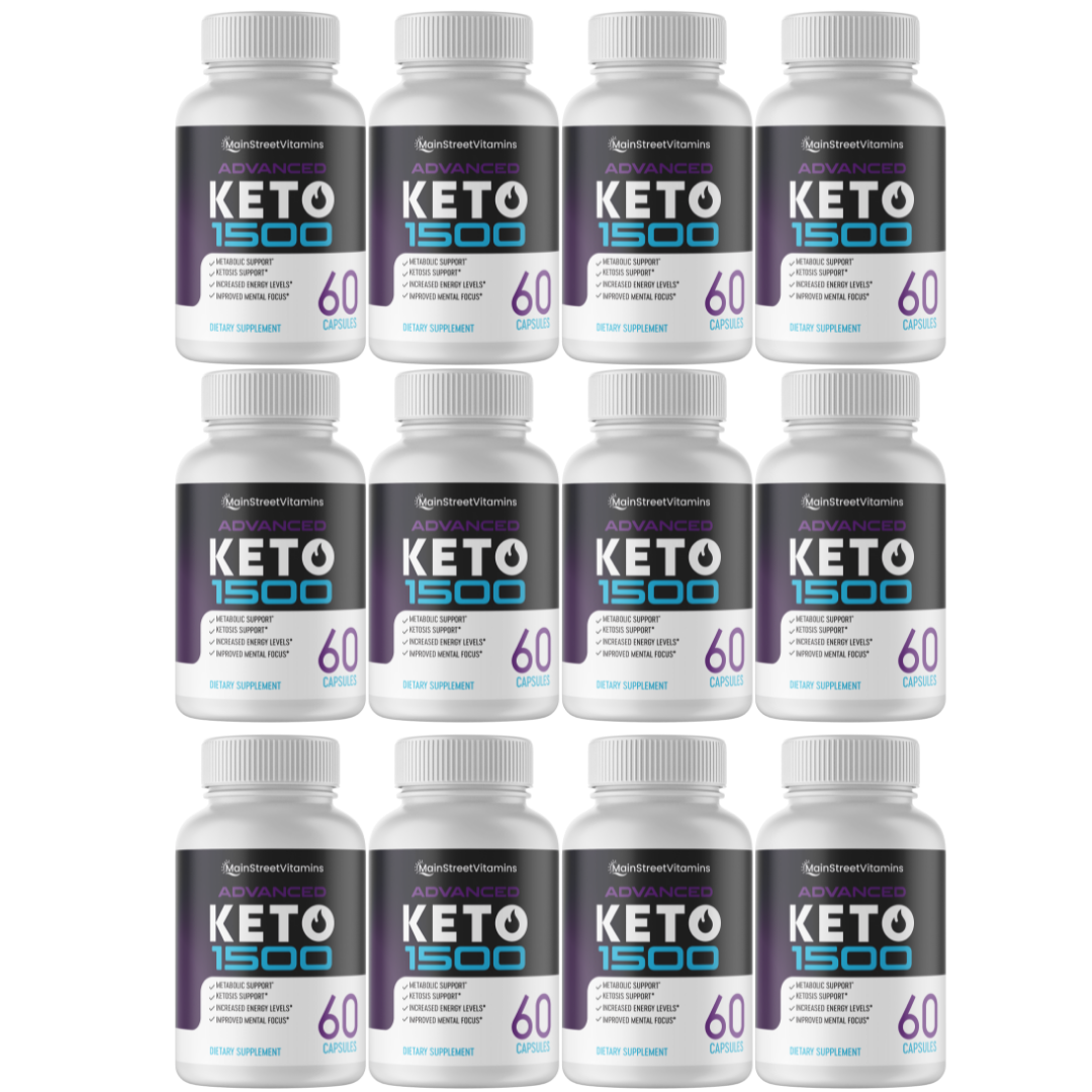 Advanced Keto 1500 Weight Loss Diet Pills goBHB -60 Capsules x12 -720 capsules