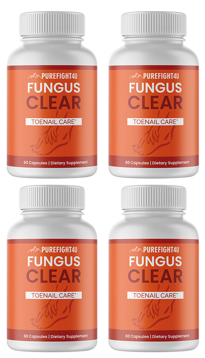 Fungus Clear Toe Nail Care - 4 Bottles 240 Capsules